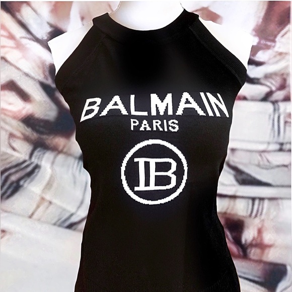 Balmain Tops - Authentic BALMAIN Knit Detail Tank